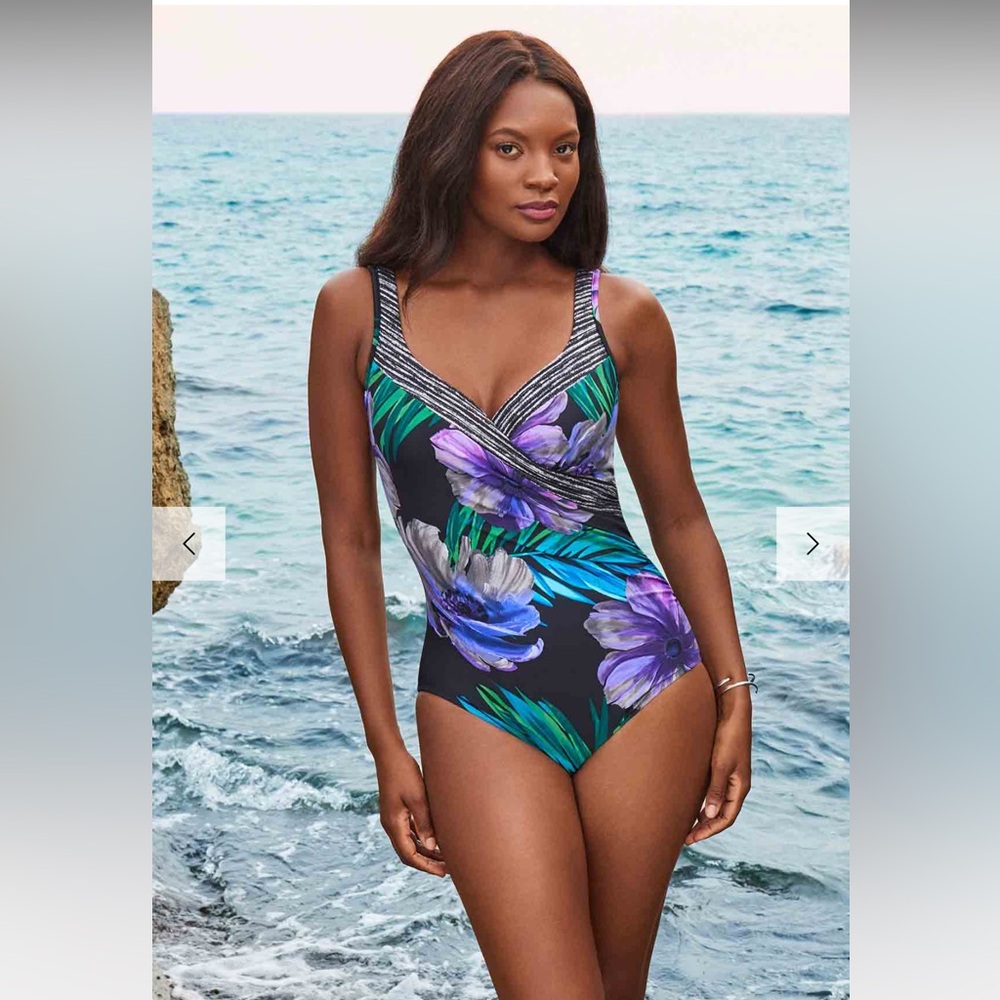 NWT MIRACLESUIT It's A Wrap One Piece in Flora Aura